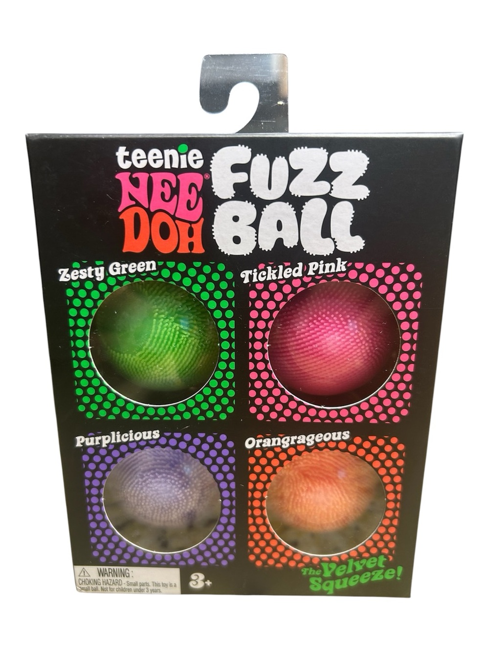 teenie NEE DOH Fuzz Ball 4-Pack - Green, Pink, Purple, Orange